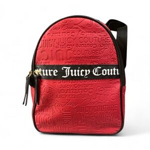 Juicy Couture Red Embossed Backpack